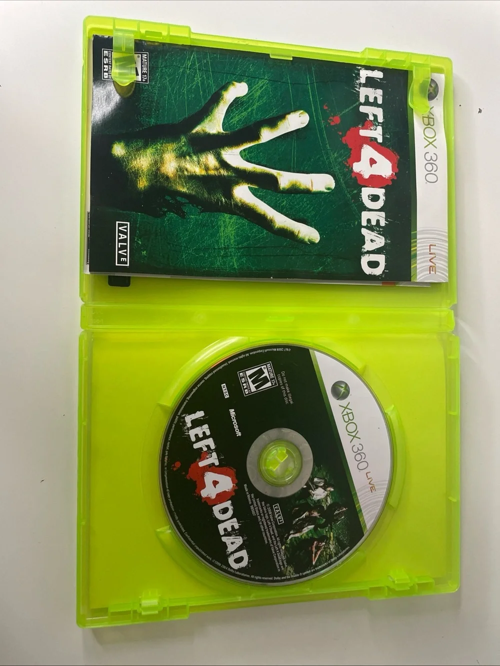 Left 4 Dead (Microsoft Xbox 360, 2008) Complete W/ Manual! CIB!
